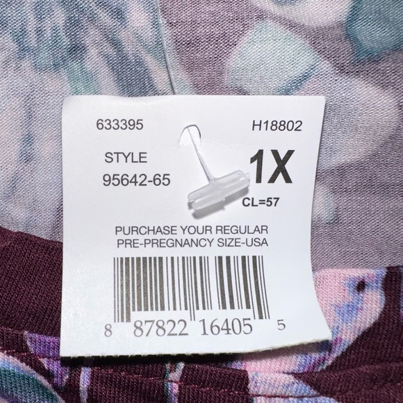 Motherhood Maternity Side Ruched Scoop Neck Half Sleeve Knee Length Dress 1X - Picture 7 of 7